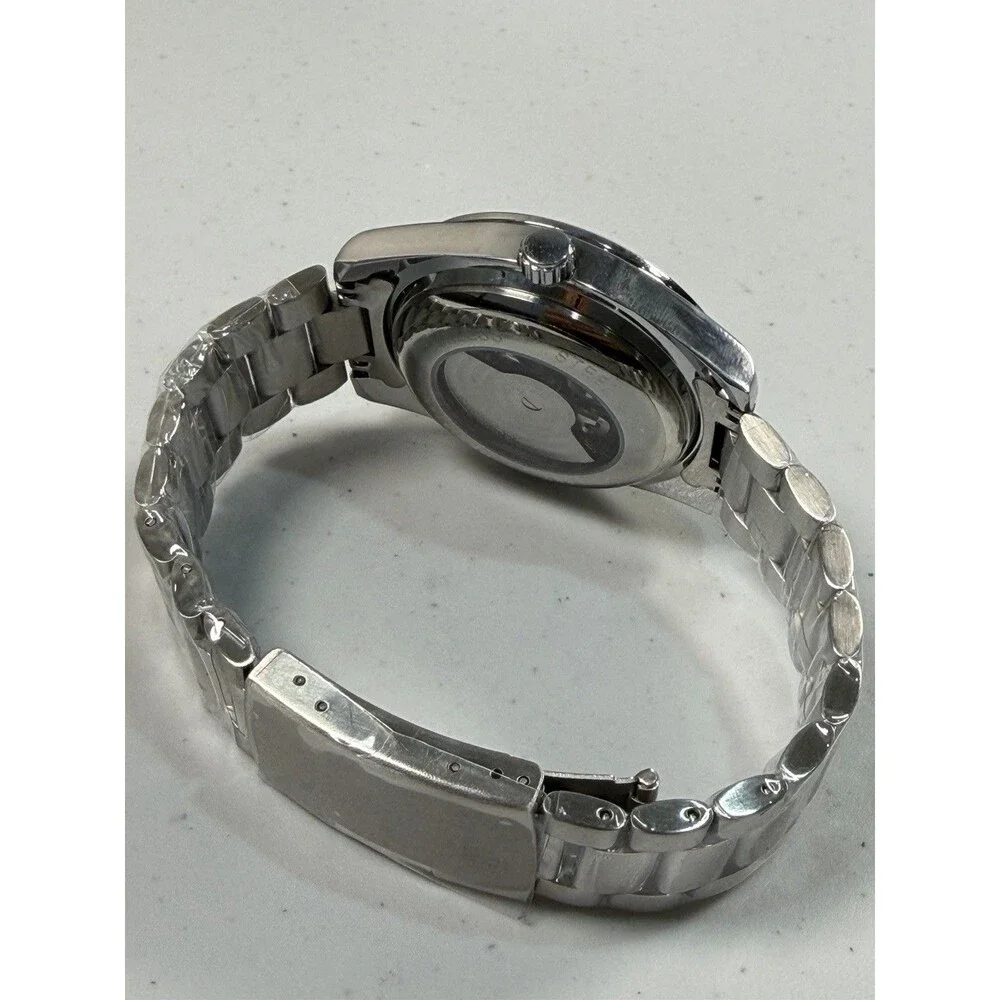 Aokulasic Men’s Automatic Skeleton Watch Moon Phase Stainless Steel 42mm